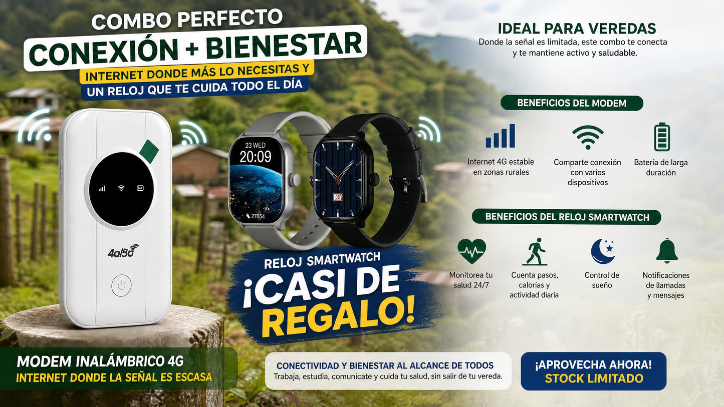 🔥 ¡LLEVA CONECTIVIDAD + TECNOLOGÍA EN UN SOLO COMBO! 🔥